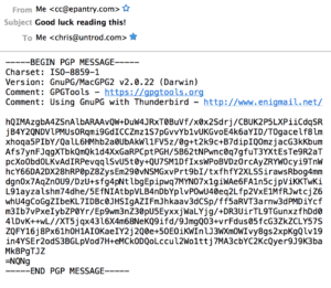 encrypted message